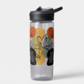 Moderne Kunst Boho Bohemisch Bird Abstrakte Vögel  Trinkflasche (Links)