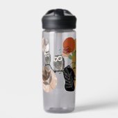 Moderne Kunst Boho Bohemisch Bird Abstrakte Vögel  Trinkflasche (Vorderseite)