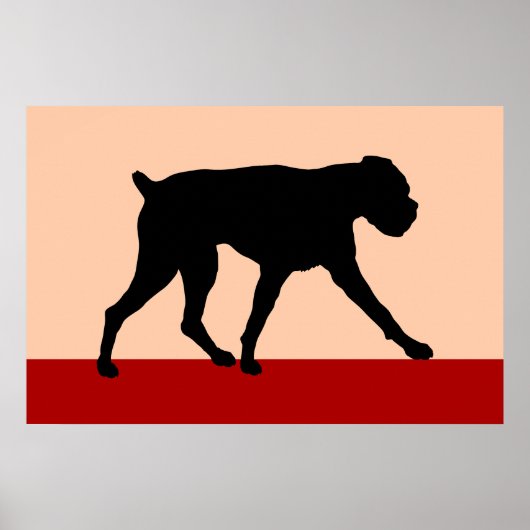 Moderne Kunst Boxer Dog Poster (Vorne)