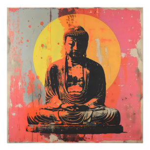 Moderne Kunst Buddha Fotodruck