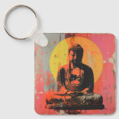 Moderne Kunst Buddha Schlüsselanhänger (Vorderseite)