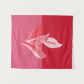 Moderne Kunst Calla Lily Rosa Wandteppich (Vorderseite (Horizontal))
