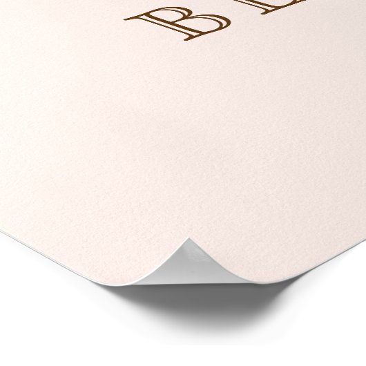 Moderne Kunst-Déco Rosa Rosengarten Hochzeitsfeier Poster (Ecke)