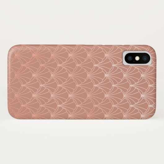 Moderne Kunst-Déco-Rose Case-Mate iPhone Hülle (Rückseite (Horizontal))