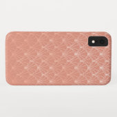 Moderne Kunst-Déco-Rose Case-Mate iPhone Hülle (Rückseite (Horizontal))