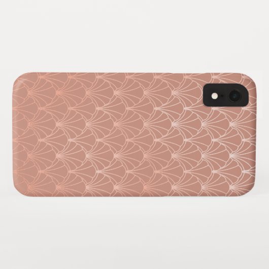 Moderne Kunst-Déco-Rose Case-Mate iPhone Hülle (Rückseite (Horizontal))