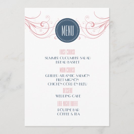Moderne Kunst-Deko, der Menü Wedding ist Menükarte (Vorderseite)