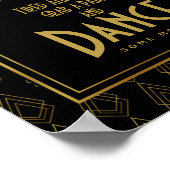 Moderne Kunst Deko Gold & Black Flip Flops (Ecke)