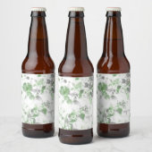 Moderne Kunst der Blume und Wandstruktur Bierflaschenetikett (Flaschen)