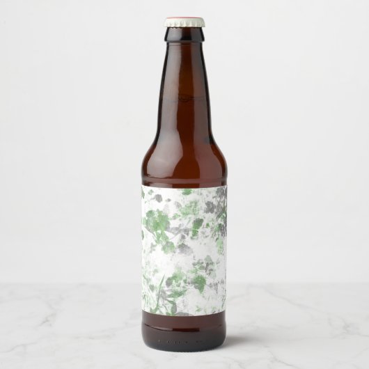 Moderne Kunst der Blume und Wandstruktur Bierflaschenetikett (Vorderseite)