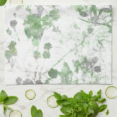 Moderne Kunst der Blume und Wandstruktur Geschirrtuch (Gefaltet)