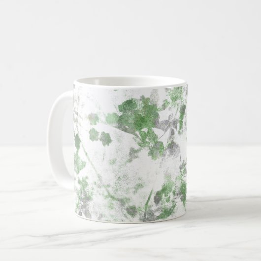 Moderne Kunst der Blume und Wandstruktur Kaffeetasse (Vorderseite Links)