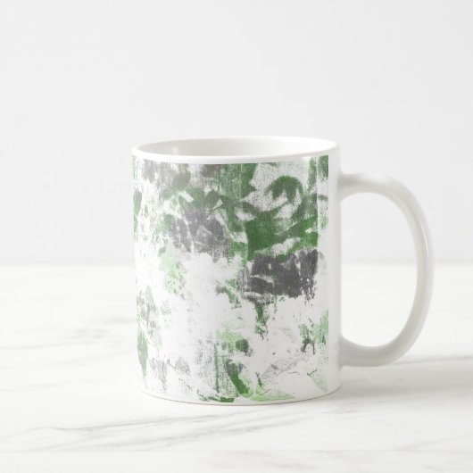 Moderne Kunst der Blume und Wandstruktur Kaffeetasse (Rechts)