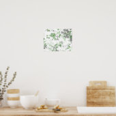 Moderne Kunst der Blume und Wandstruktur Poster (Küche)