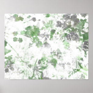 Moderne Kunst der Blume und Wandstruktur Poster