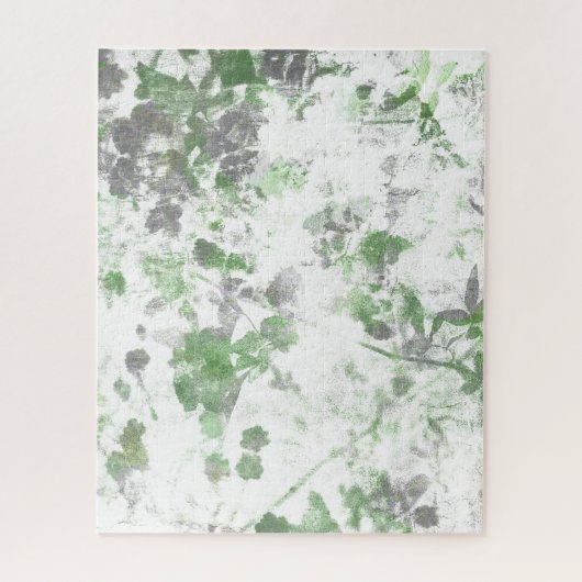 Moderne Kunst der Blume und Wandstruktur Puzzle (Vertikal)