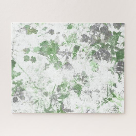 Moderne Kunst der Blume und Wandstruktur Puzzle (Horizontal)