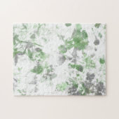 Moderne Kunst der Blume und Wandstruktur Puzzle (Horizontal)