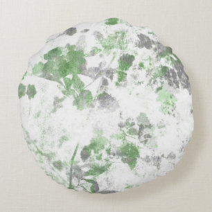 Moderne Kunst der Blume und Wandstruktur Rundes Kissen