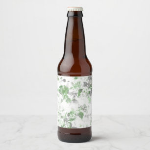 Moderne Kunst des Blumenmusters und Bierflaschenetikett