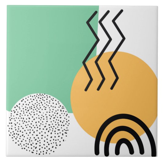 Moderne Kunst des Mittelalters Fliese (Vorderseite)