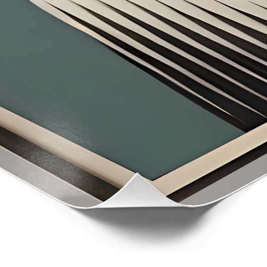 Moderne Kunst des Mittelalters Grau Kat Poster (Ecke)