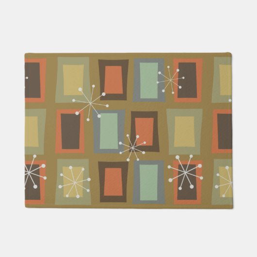 Moderne Kunst des Mittelalters "Wonky Doors" Fußmatte (Vorderseite)