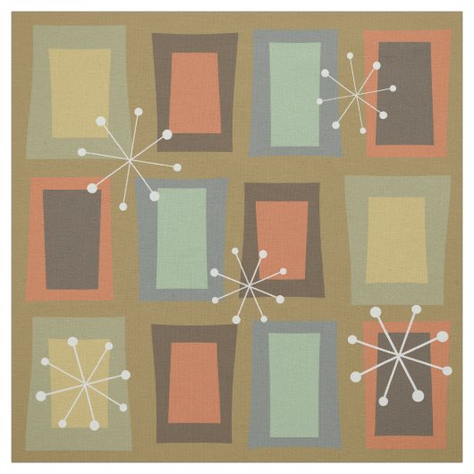 Moderne Kunst des Mittelalters "Wonky Doors" Stoff (Muster)