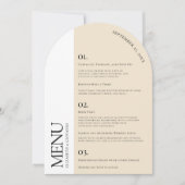 Moderne Kunst, Dichtung und Musik | Hochzeitsmenü Einladung (Vorderseite)