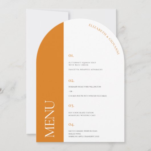 Moderne Kunst, Dichtung und Musik | Hochzeitsmenü Einladung (Vorderseite)