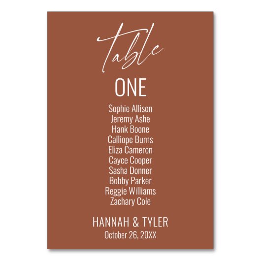 Moderne Kunst, Dichtung und Musik Tischnummer (Vorderseite)