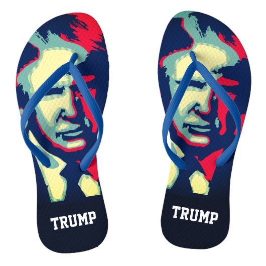 Moderne Kunst Donald Trump Badesandalen (Fußbett)