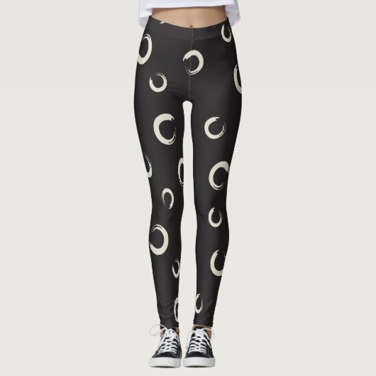 Moderne Kunst Enso Symbol Zen Leggings (Vorderseite)