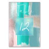 Moderne Kunst, Farbblock Nr. Blush+Blau Tischnummer (Rückseite)