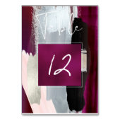 Moderne Kunst, Farbblock Nr. Blush+Burgundy Tischnummer (Rückseite)