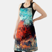 Moderne Kunst. Farbenfrohe zeitgenössische Kunstwe Schürze (InSitu)