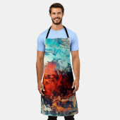 Moderne Kunst. Farbenfrohe zeitgenössische Kunstwe Schürze (Getragen)