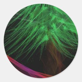 Moderne Kunst frohe Weihnachten Runder Aufkleber