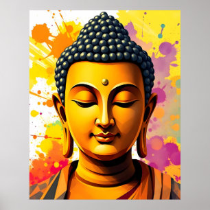 Moderne Kunst Gautama Buddha Digital Painting Poster