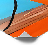 moderne Kunst, geometrische Formen, abstraktes Des Poster (Ecke)