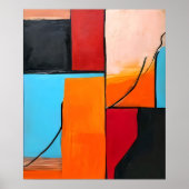 moderne Kunst, geometrische Formen, abstraktes Des Poster (Vorne)