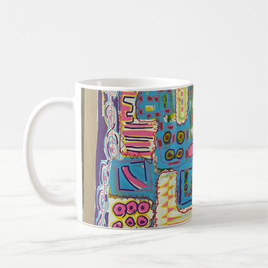 Moderne Kunst gequiltet Kaffeetasse (Links)