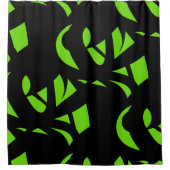 Moderne Kunst grün / schwarz Duschvorhang (Vorderseite)