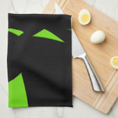 Moderne Kunst grün / schwarz Geschirrtuch (Viertel Falte)