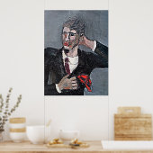 Moderne Kunst Helmut Kolle Selbstportrait Poster (Küche)