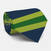 Moderne Kunst Horizontal Streifen Blau Grün Krawatte (Gerollt)