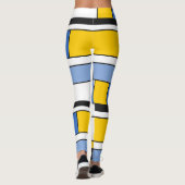 Moderne Kunst im Stil von Mondrian Leggings Design (Rückseite)