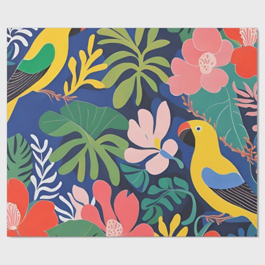 Moderne Kunst im Tropengarten Geschenkpapier (Flach)