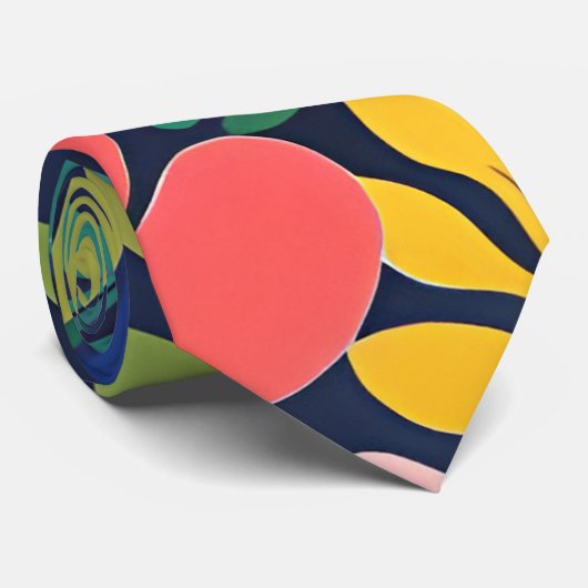 Moderne Kunst im Tropengarten Krawatte (Gerollt)