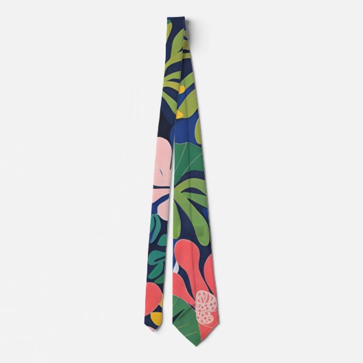 Moderne Kunst im Tropengarten Krawatte (Rückseite)